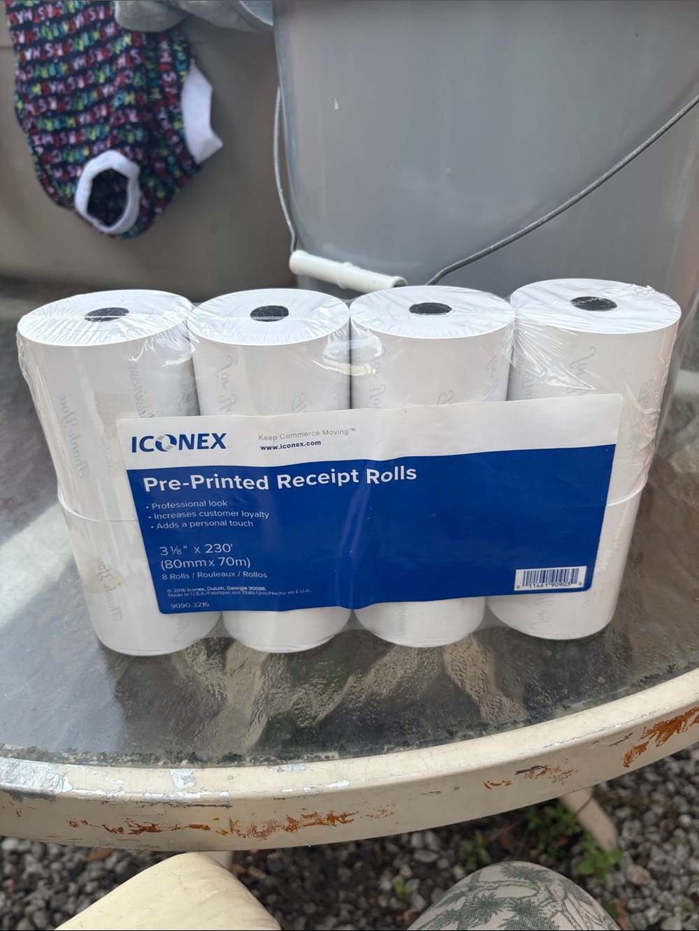 Onex White Thermal Pre-Printed Receipt Rolls (8-Pack)